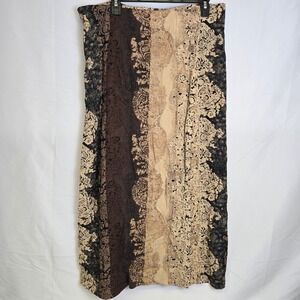 Vtg August Max Woman Paisley Wrap‎ Skirt, Made in USA, Women's Size 18W/32, Flaw
